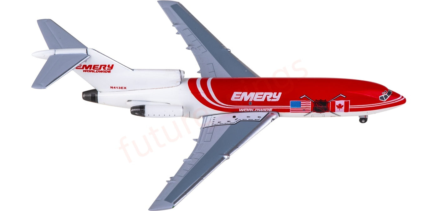1:400 AeroClassics AC411443 Emery Boeing 727-100F N413EX Aircraft Model+Free Tractor