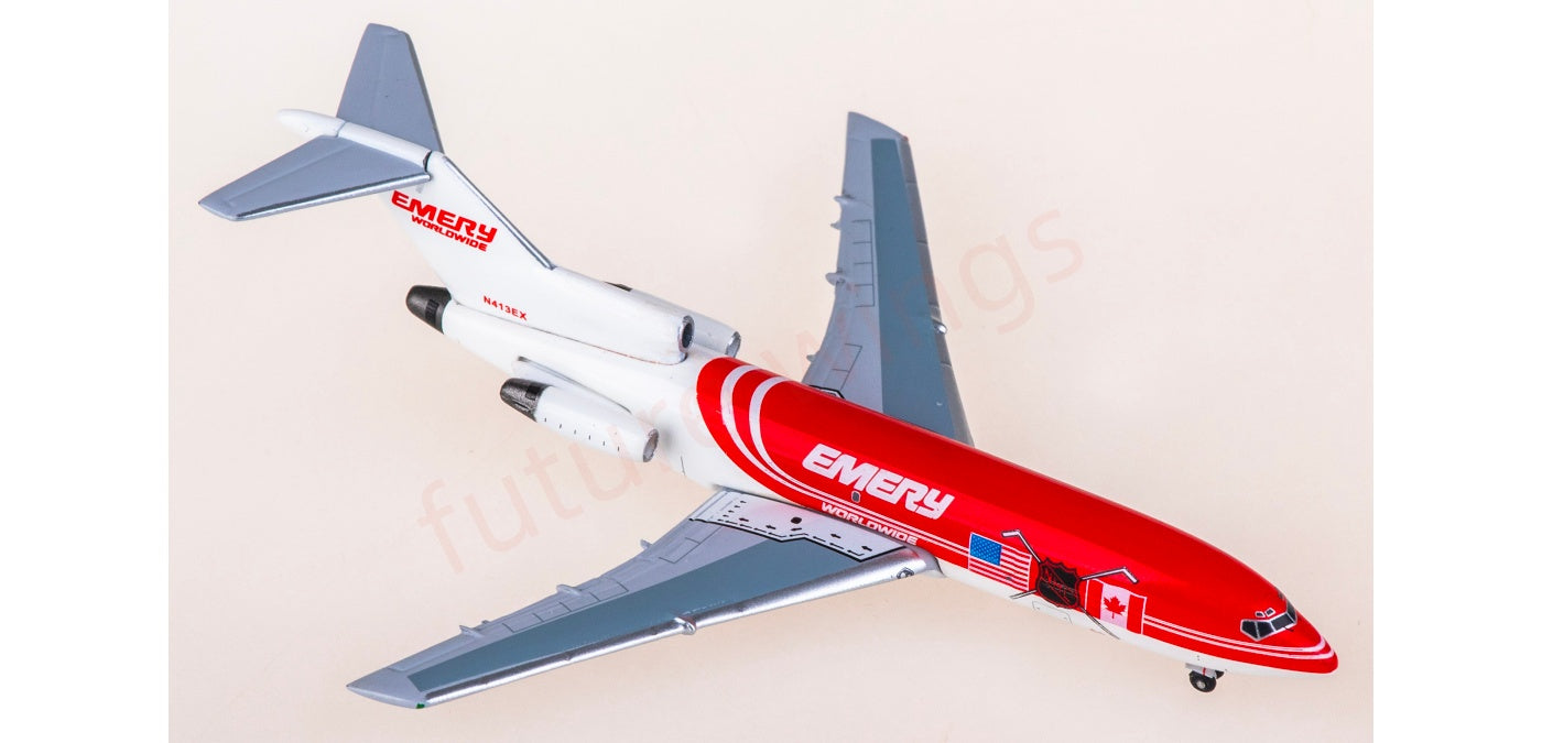 1:400 AeroClassics AC411443 Emery Boeing 727-100F N413EX Aircraft Model+Free Tractor