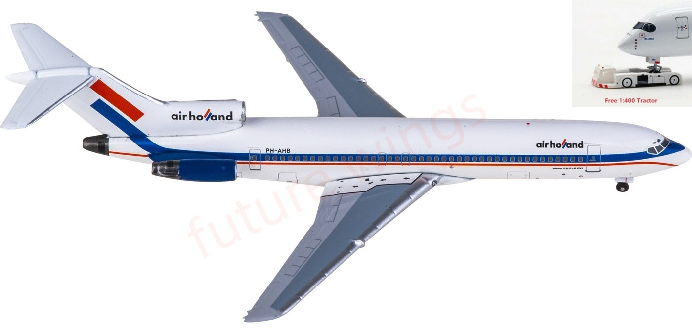 1:400 AeroClassics AC411418 Air Holland Boeing 727-200 PH-AHB Aircraft Model+Free Tractor