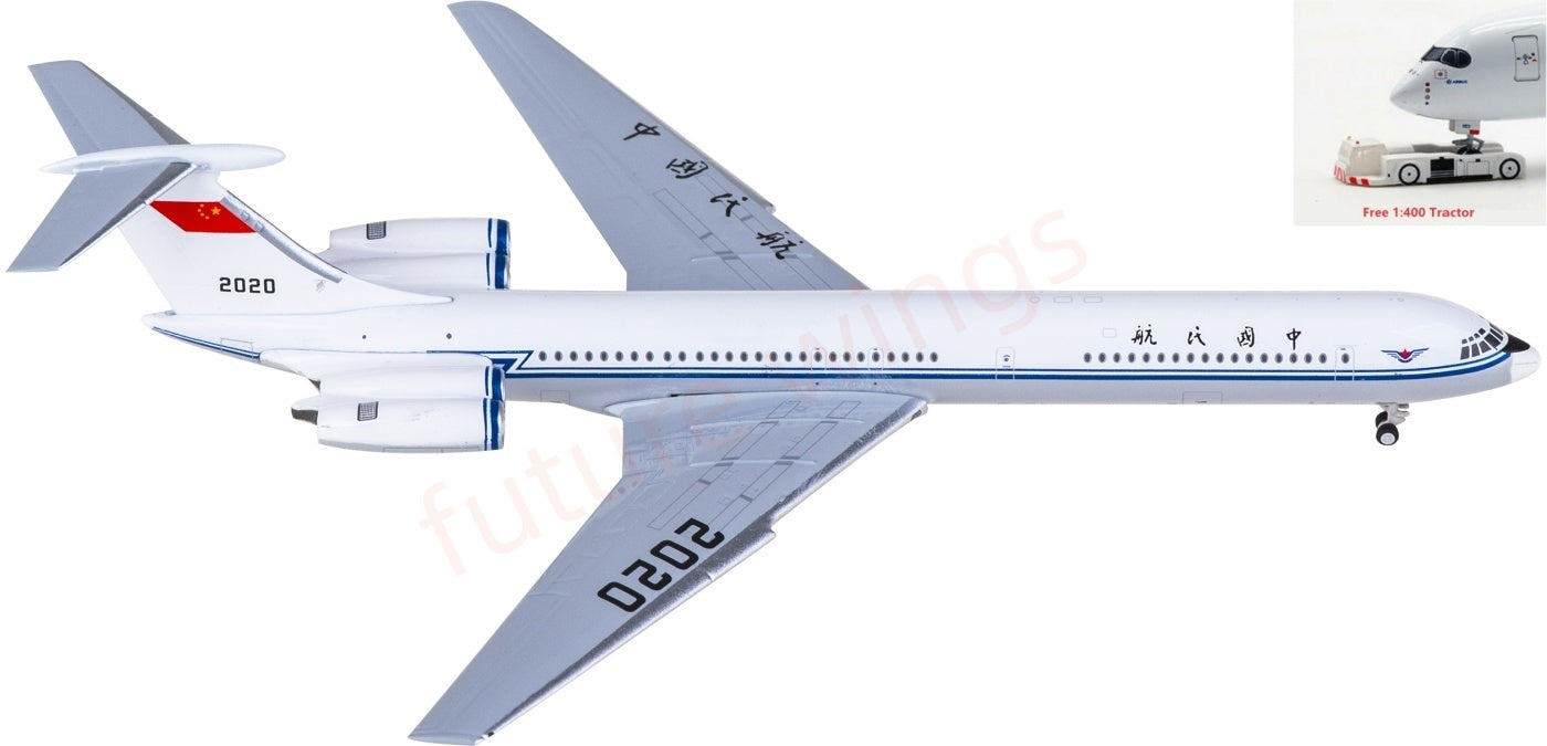 1:400 Phoenix PH12016 CAAC Ilyushin IL-62 2020 Aircraft Model+Free Tractor