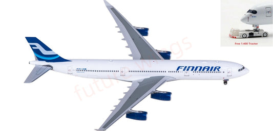 1:400 Phoenix PH12024 Finnair Airbus A340-300 OH-LQB Aircraft Model+Free Tractor