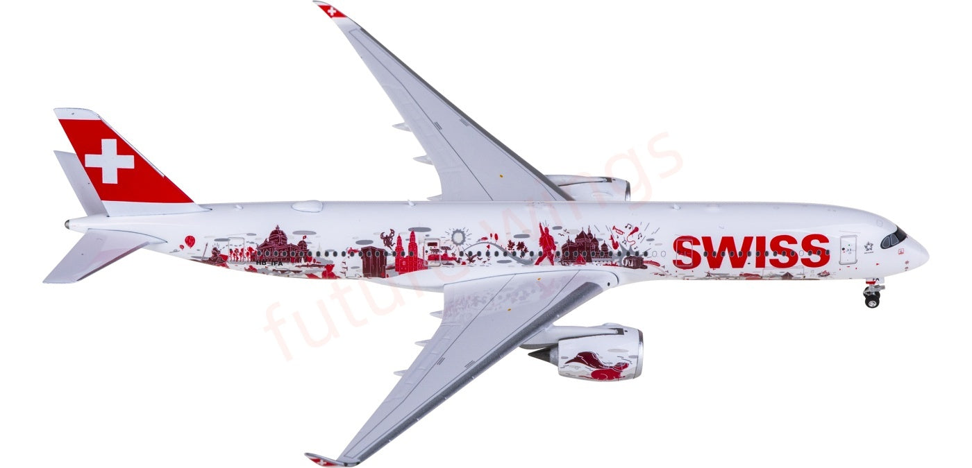 1:400 Phoenix PH12003 Swiss Airbus A350-900 HB-IFA Aircraft Model+Free Tractor