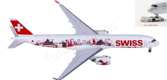 1:400 Phoenix PH12003 Swiss Airbus A350-900 HB-IFA Aircraft Model+Free Tractor