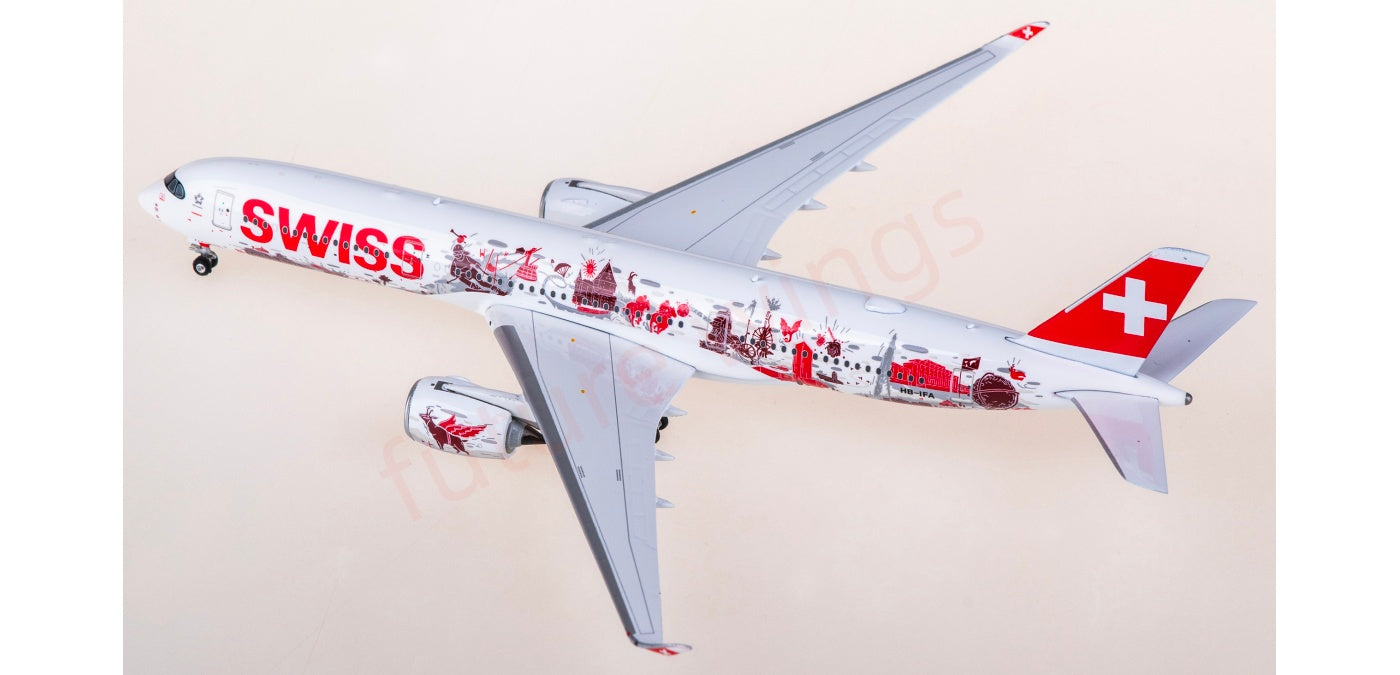 1:400 Phoenix PH12003 Swiss Airbus A350-900 HB-IFA Aircraft Model+Free Tractor