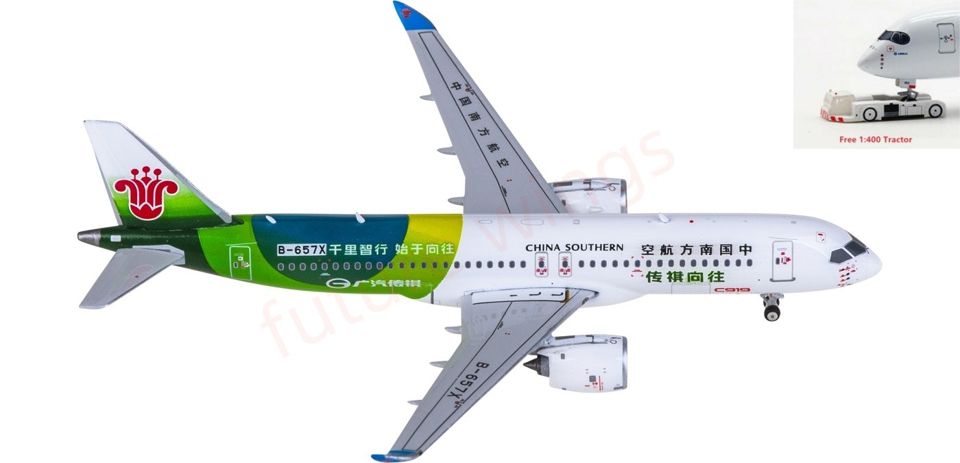 1:400 Phoenix PH12015 China Southern Airlines Comac C919 B-657X Aircraft Model+Free Tractor