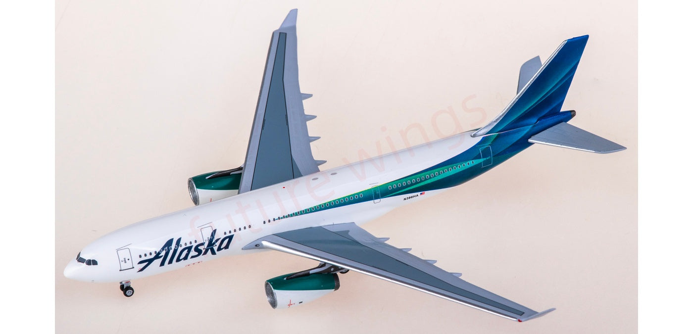 1:400 AeroClassics AC411467 Alaska Airlines Airbus A330-200 N396HA Aircraft Model+Free Tractor