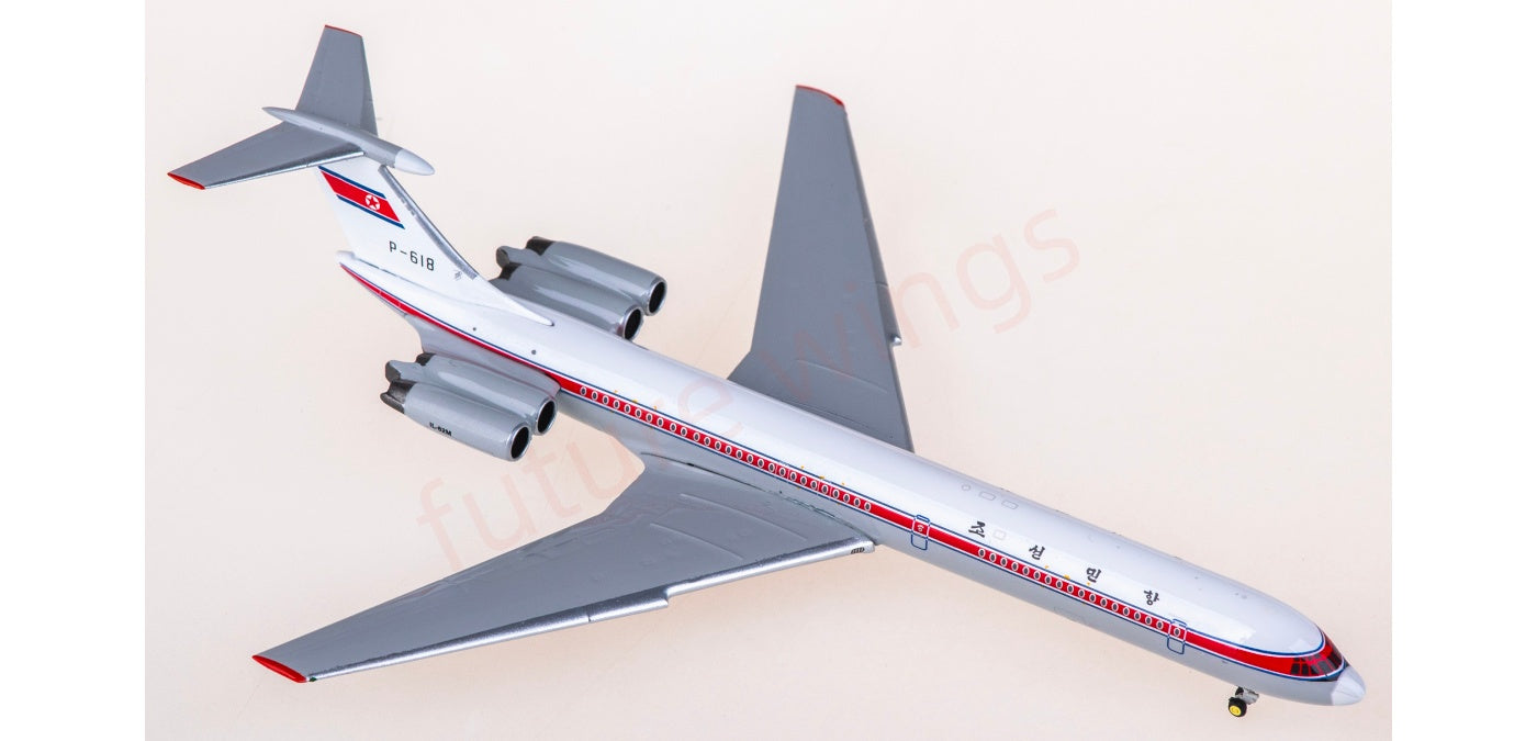 1:400 Phoenix PH12018 Air Koryo Ilyushin IL-62M P-618 Aircraft Model+Free Tractor