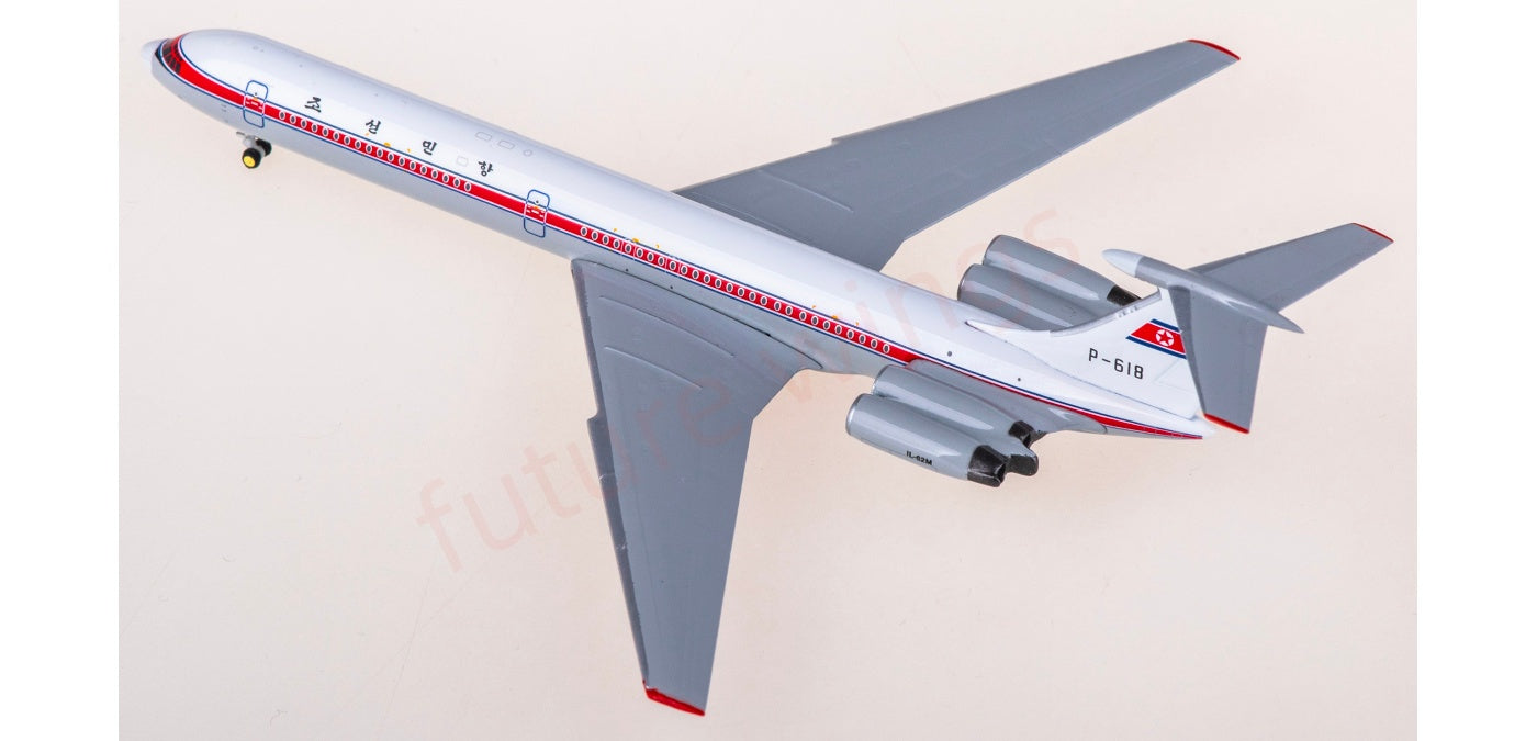 1:400 Phoenix PH12018 Air Koryo Ilyushin IL-62M P-618 Aircraft Model+Free Tractor