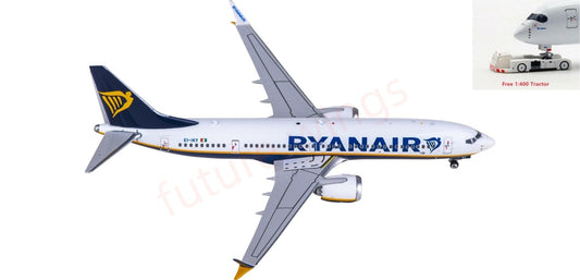 1:400 Phoenix PH12037 Ryanair B737 MAX 8 EI-IKY Aircraft Model+Free Tractor