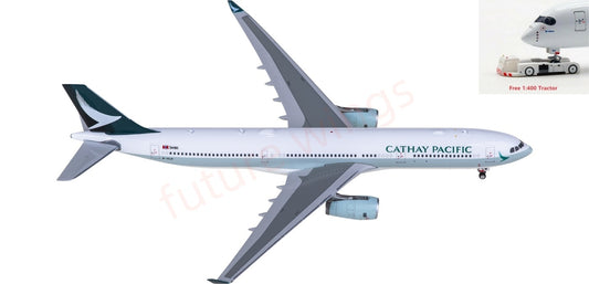 1:400 Phoenix PH04664 Cathay Pacific Airbus A330-300 B-HLW Aircraft Model+Free Tractor