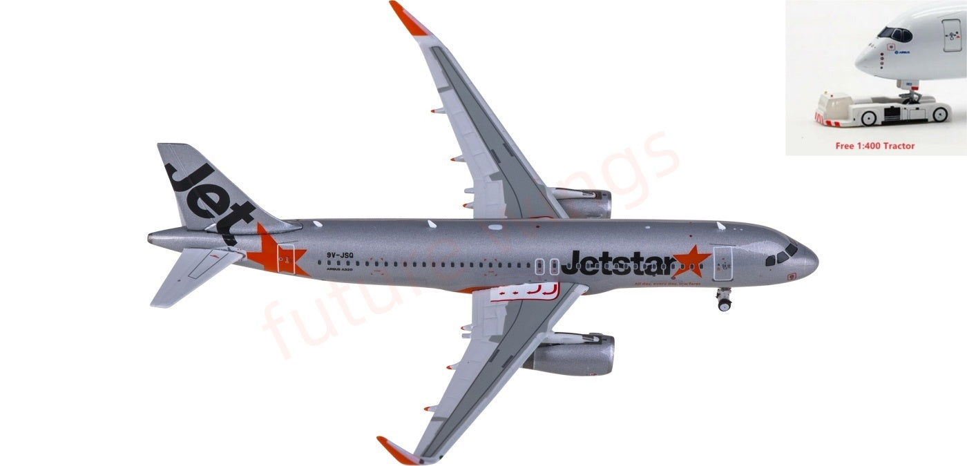 1:400 Phoenix PH12032 Jetstar Airbus A320 9V-JSQ Aircraft Model+Free Tractor