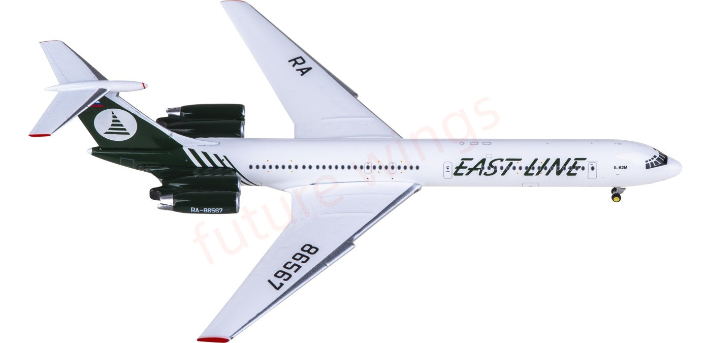1:400 Phoenix PH12031 East Line Airlines Ilyushin IL-62M RA-86567 Aircraft Model+Free Tractor