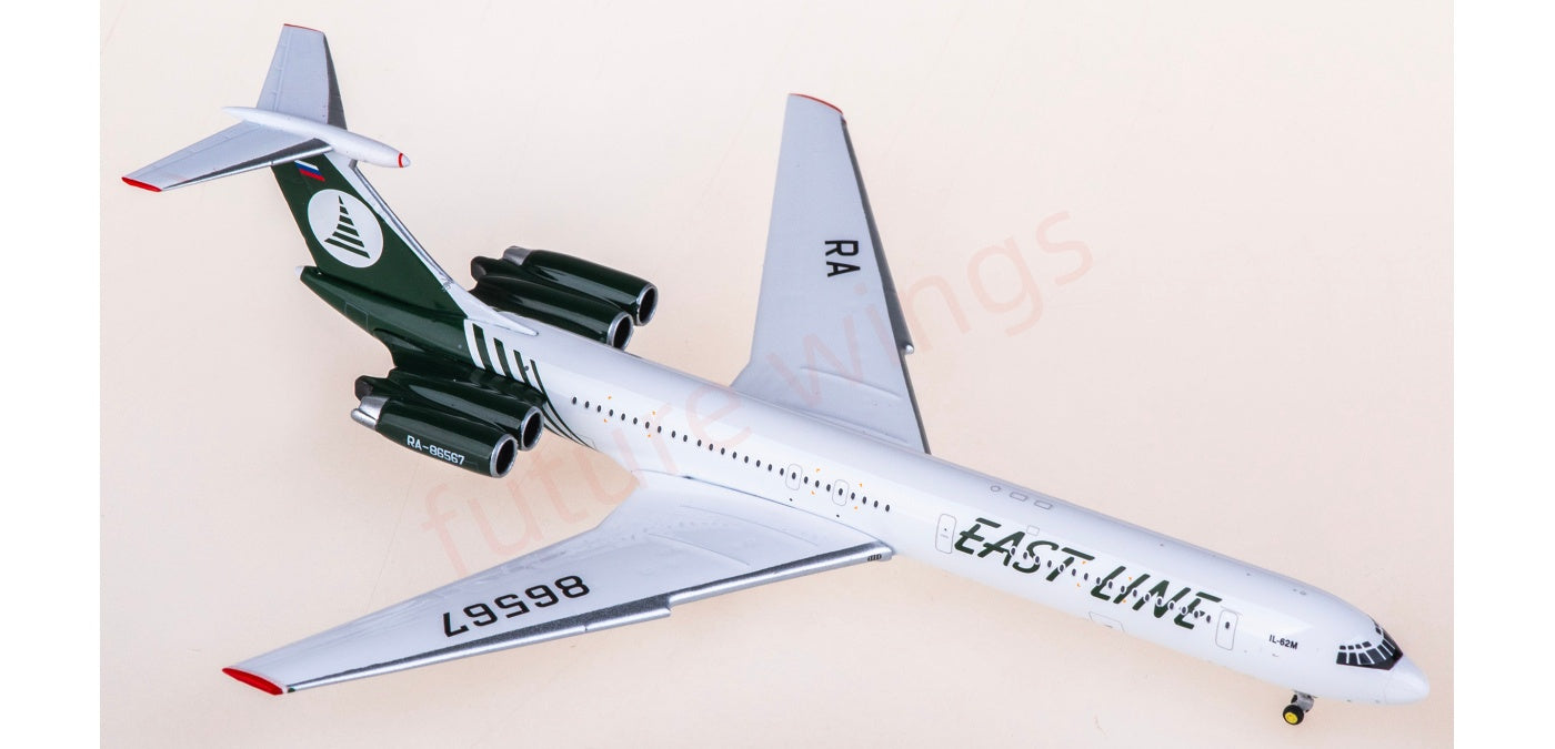 1:400 Phoenix PH12031 East Line Airlines Ilyushin IL-62M RA-86567 Aircraft Model+Free Tractor