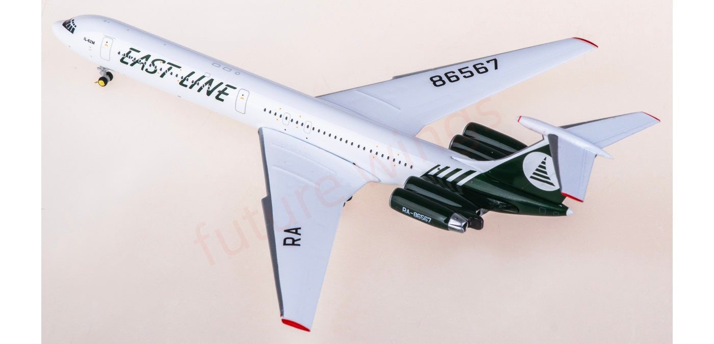 1:400 Phoenix PH12031 East Line Airlines Ilyushin IL-62M RA-86567 Aircraft Model+Free Tractor