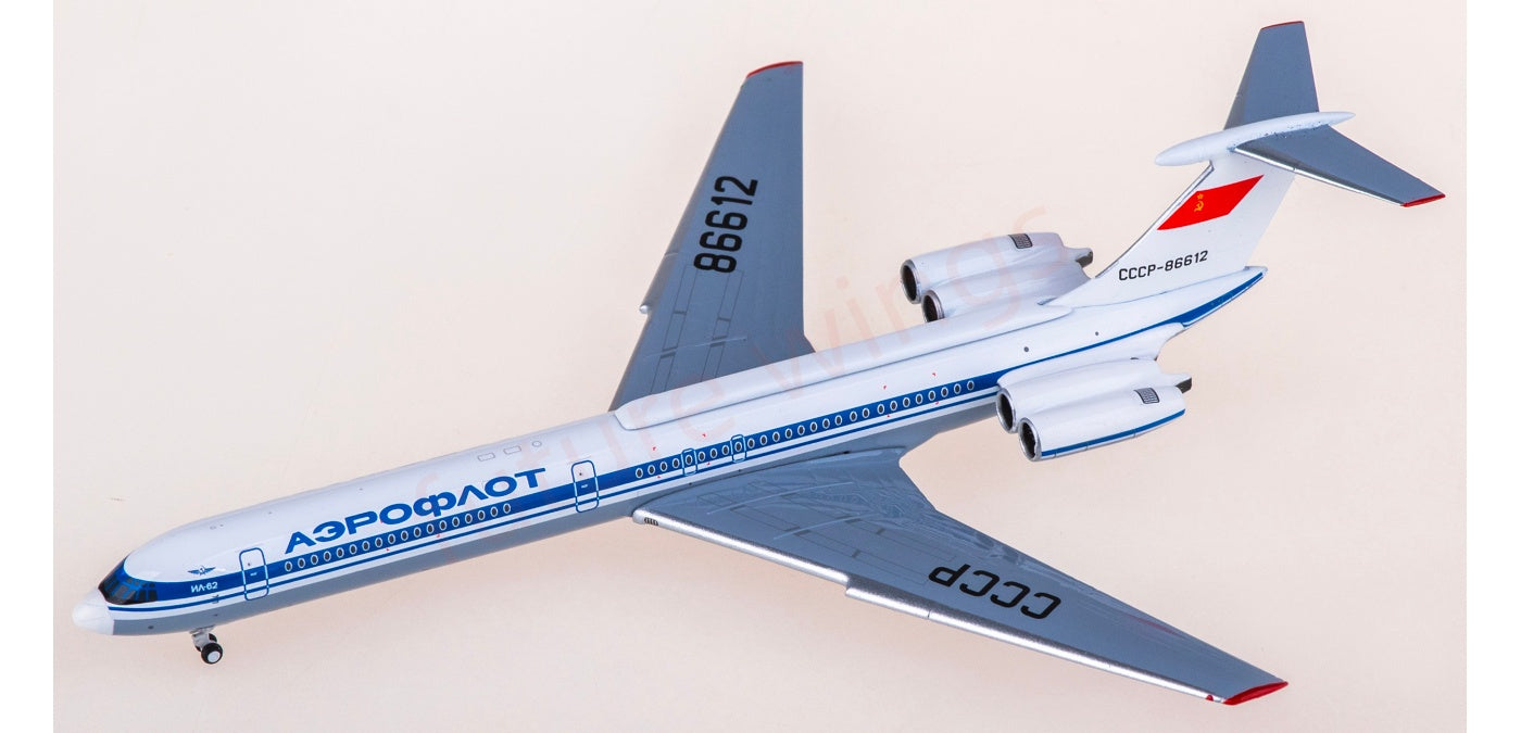 1:400 Phoenix PH12042 Aeroflot Ilyushin IL-62 CCCP-86612 Aircraft Model+Free Tractor