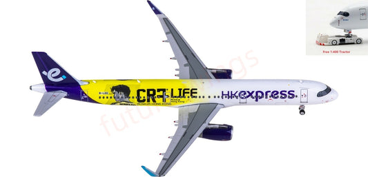 1:400 Phoenix PH04657 HK Express Airbus A321 B-LEE Aircraft Model+Free Tractor