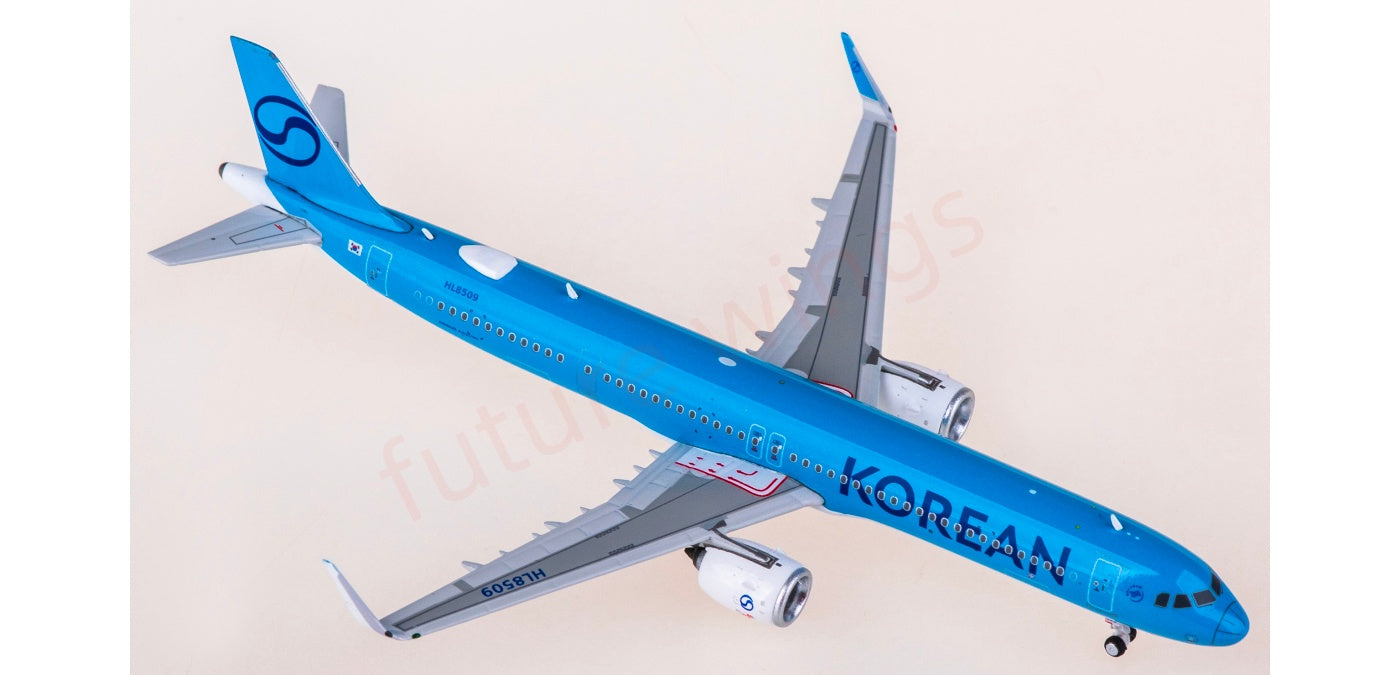 1:400 Phoenix PH04668 Korean Air Airbus A321neo HL8509 Aircraft Model+Free Tractor