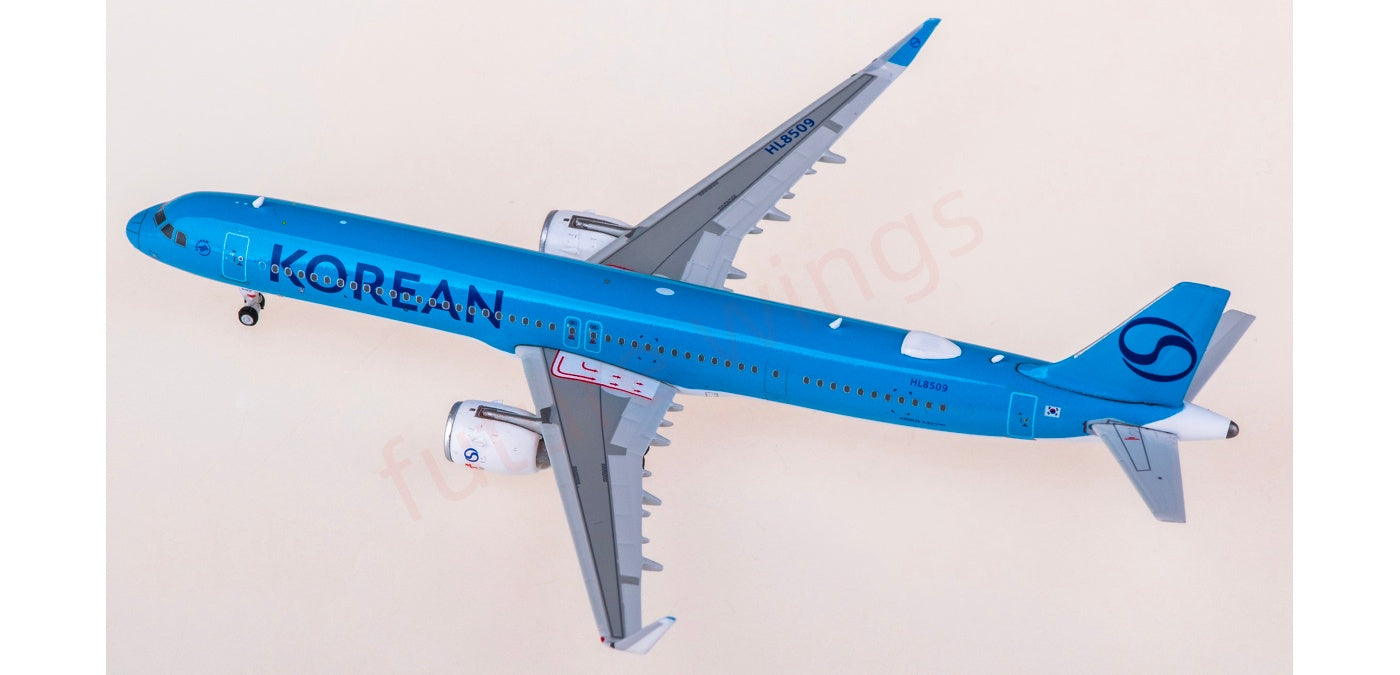 1:400 Phoenix PH04668 Korean Air Airbus A321neo HL8509 Aircraft Model+Free Tractor