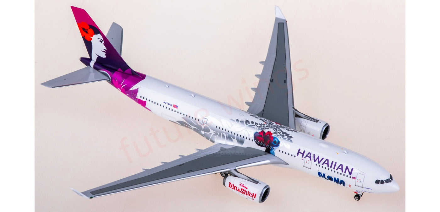 1:400 Phoenix PH04663 Hawaiian Airlines Airbus A330-200 N378HA Aircraft Model+Free Tractor