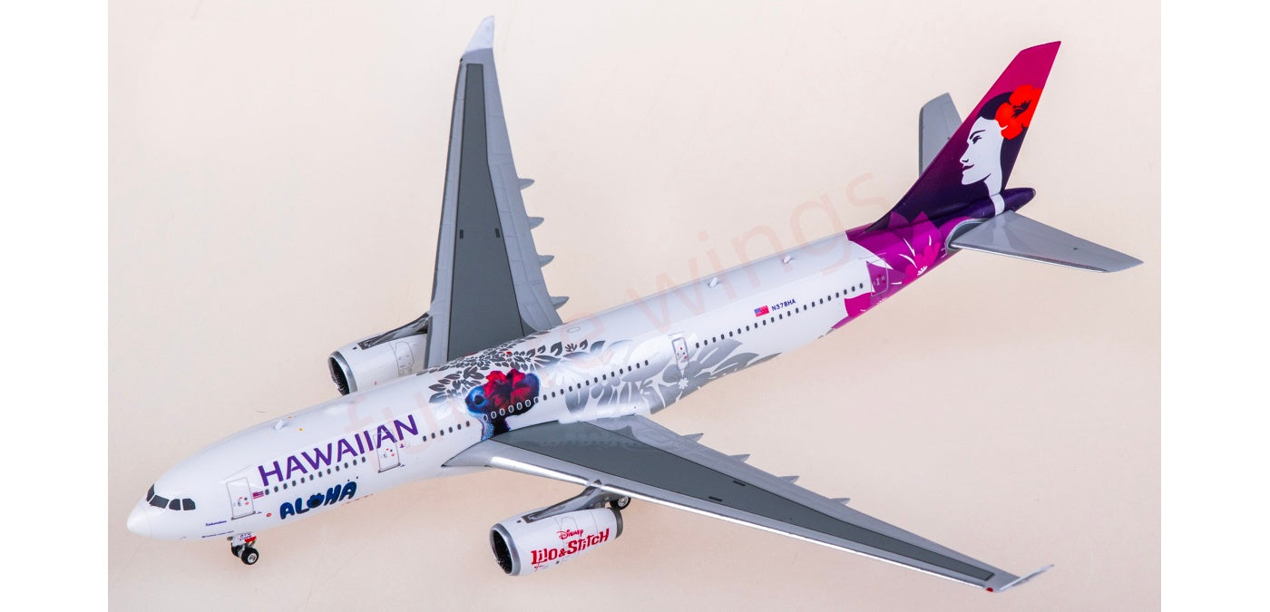 1:400 Phoenix PH04663 Hawaiian Airlines Airbus A330-200 N378HA Aircraft Model+Free Tractor