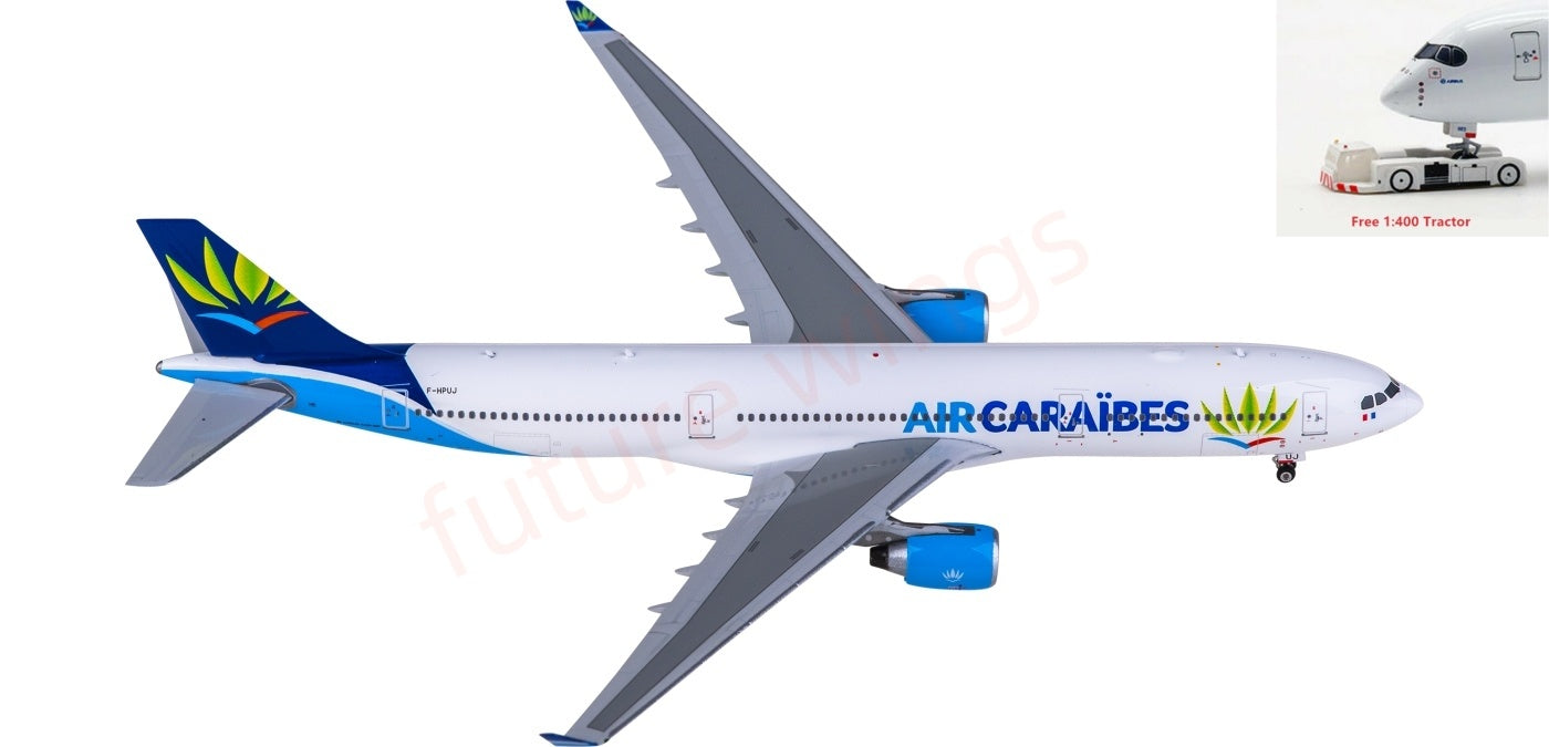 1:400 Phoenix PH12047 Air Caraibes Airbus A330-300 F-HPUJ Aircraft Model+Free Tractor