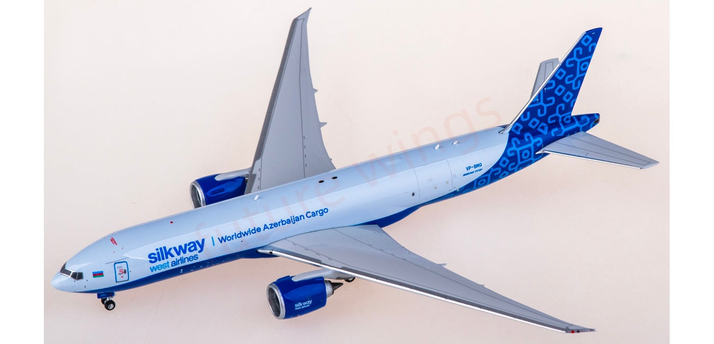 1:400 Phoenix PH12038 Silk Way West Airlines B777-200LRF VP-BMG Aircraft Model+Free Tractor
