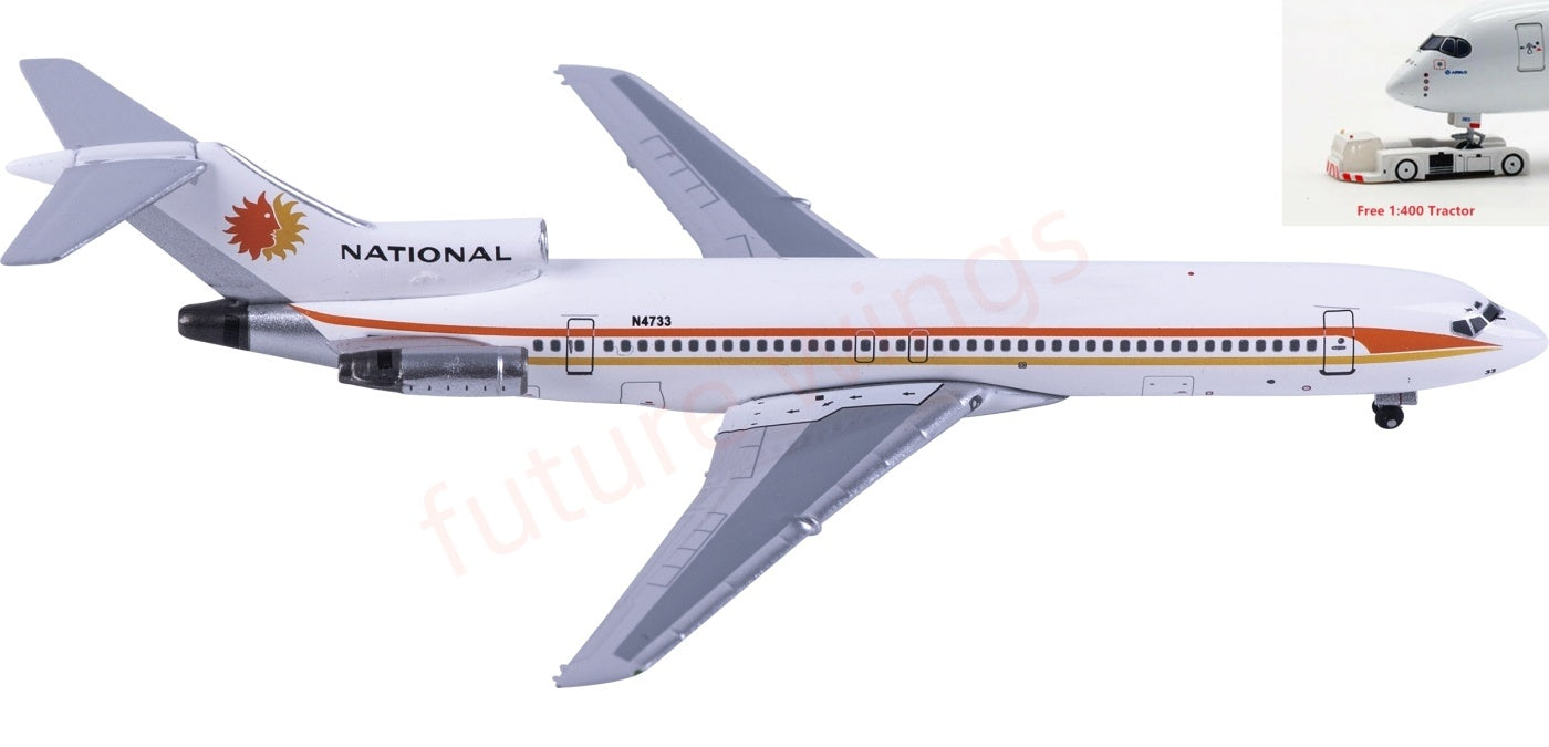 1:400 AeroClassics AC411483 National Airlines B727-200 N4733 Aircraft Model+Free Tractor