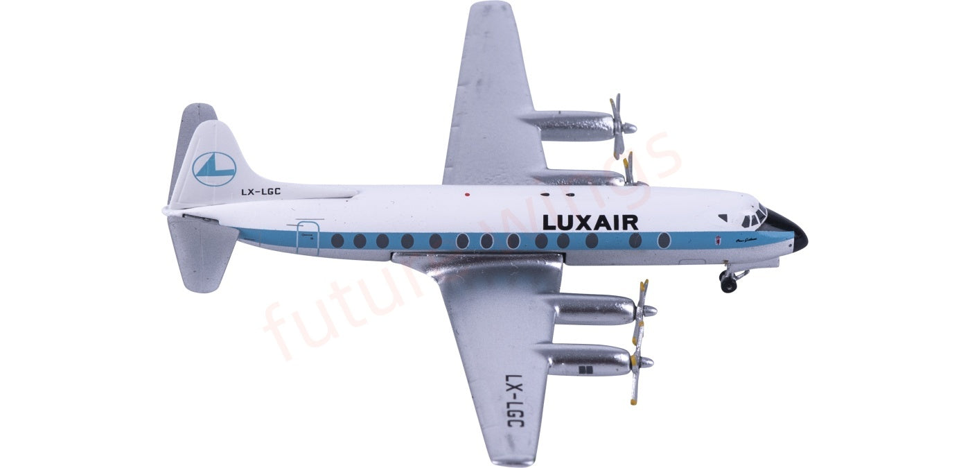 1:400 AeroClassics AC411463 Luxair Vickers Viscount 800 LX-LGC Aircraft Model+Free Tractor
