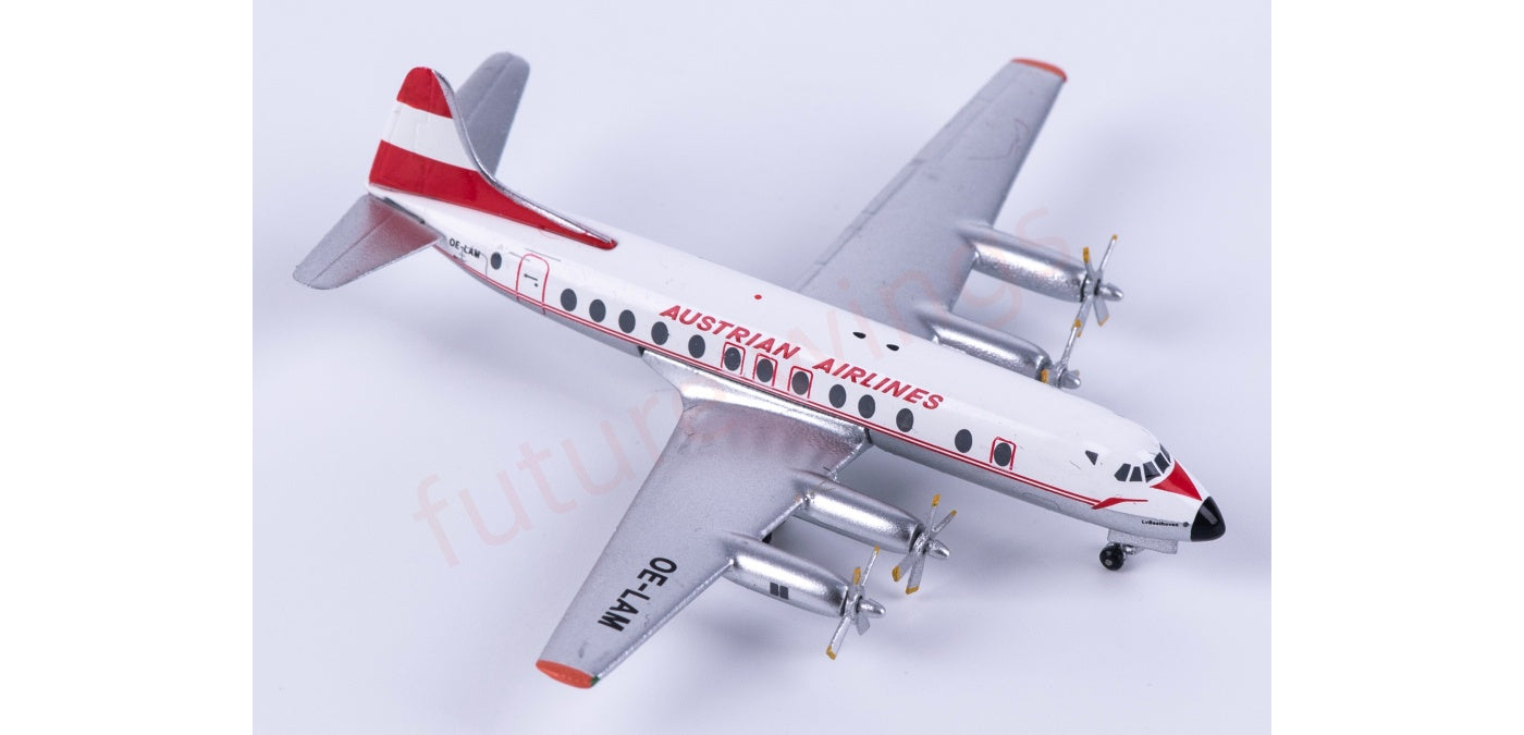 1:400 AeroClassics AC411459 Austrian Airlines Vickers Viscount 800 OE-LAM Aircraft Model+Free Tractor