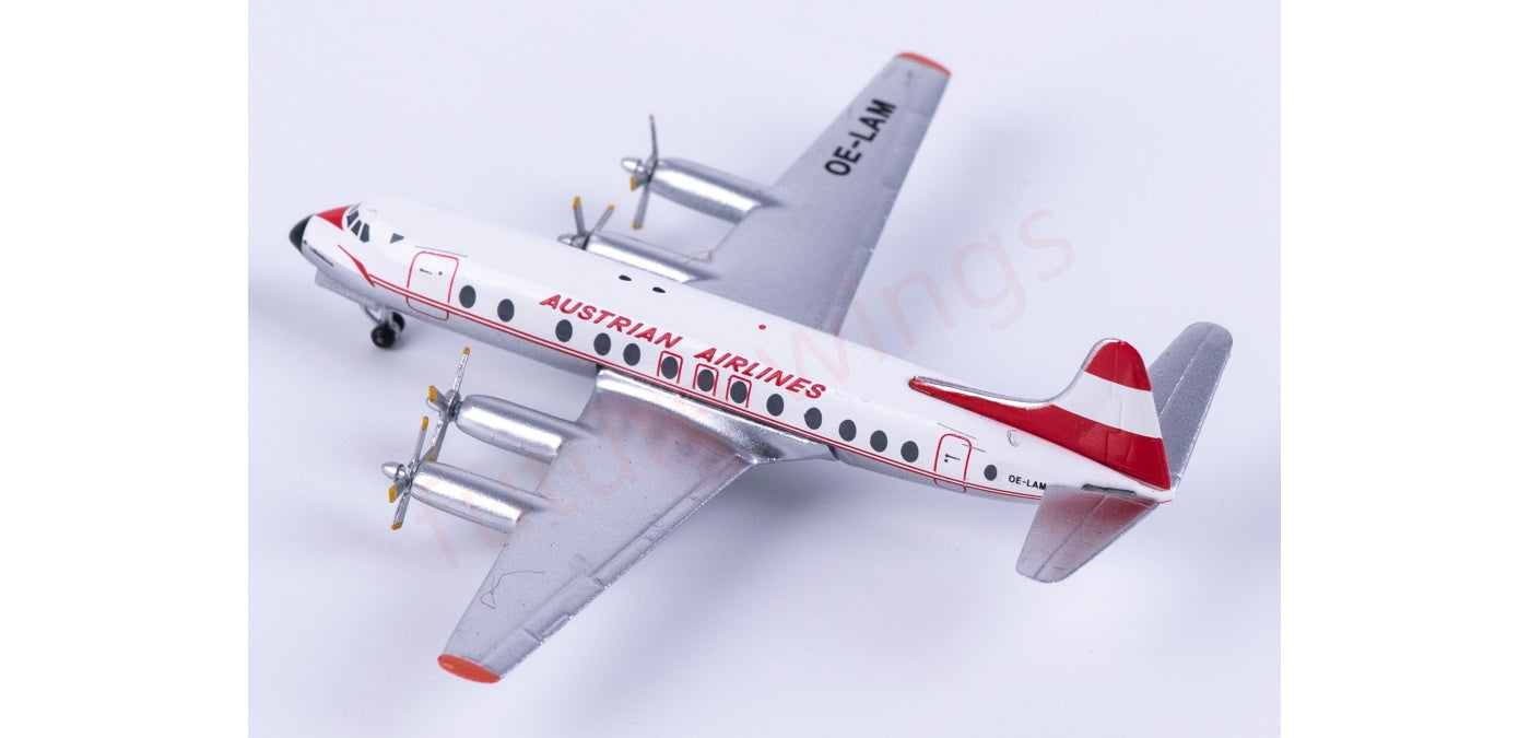 1:400 AeroClassics AC411459 Austrian Airlines Vickers Viscount 800 OE-LAM Aircraft Model+Free Tractor