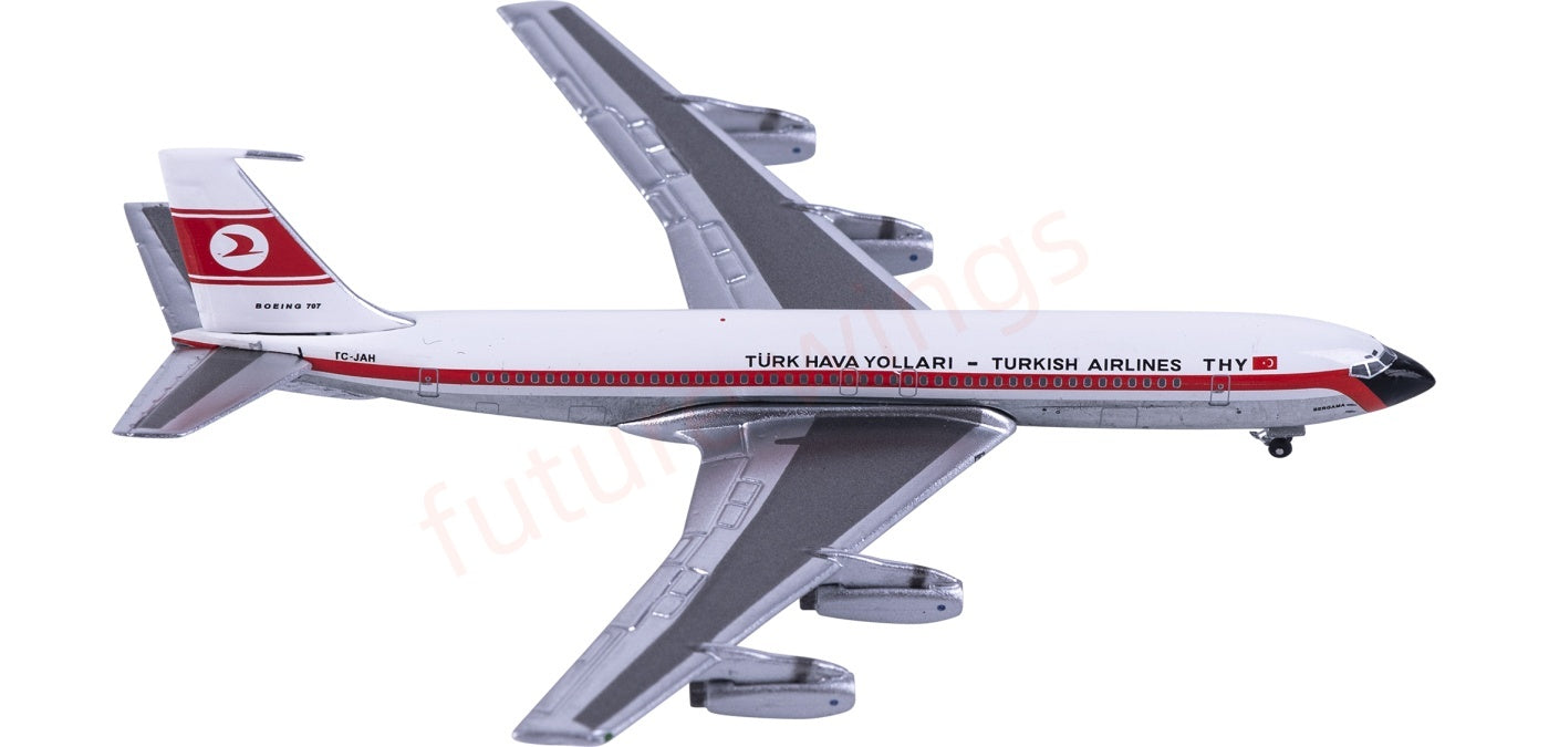 1:400 AeroClassics AC411466 Turkish Airlines B707-300 TC-JAH Aircraft Model+Free Tractor