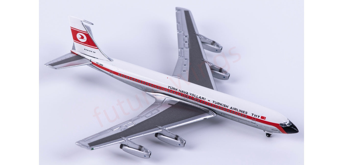 1:400 AeroClassics AC411466 Turkish Airlines B707-300 TC-JAH Aircraft Model+Free Tractor