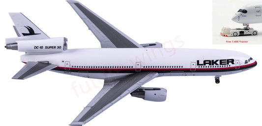 1:400 AeroClassics AC411425 Laker Airways McDonnell Douglas DC-10-30 N832LA Aircraft Model+Free Tractor