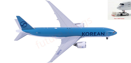 1:400 Phoenix PH04676 Korean Air Cargo B777-200F HL8285 Aircraft Model+Free Tractor