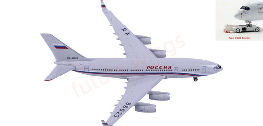 1:400 Phoenix PH12054 Rossiya Special Flight Detachment Ilyushin IL-96-300 RA-96023 Aircraft Model+Free Tractor