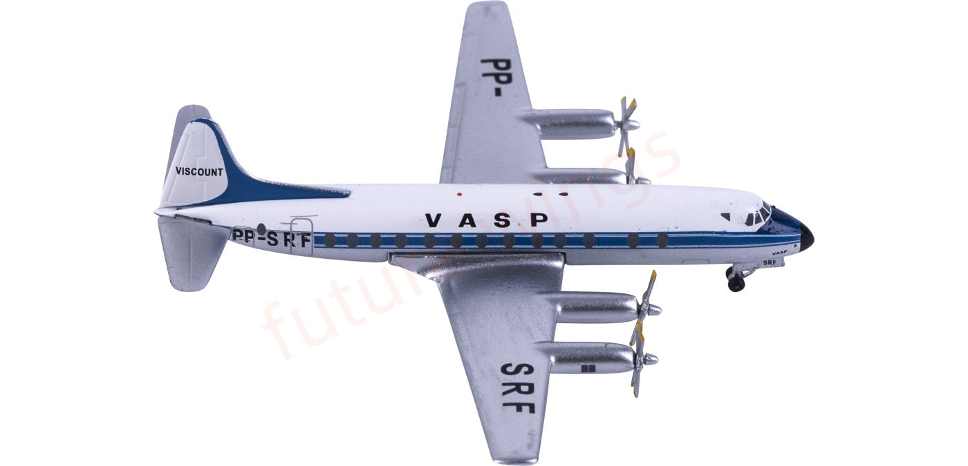 1:400 AeroClassics AC411464 VASP Vickers Viscount 827 PP-SRF Aircraft Model+Free Tractor