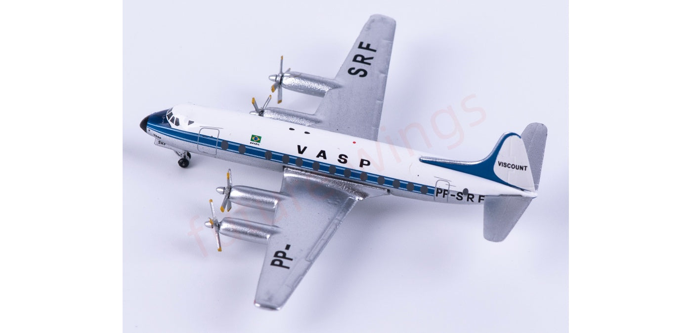 1:400 AeroClassics AC411464 VASP Vickers Viscount 827 PP-SRF Aircraft Model+Free Tractor
