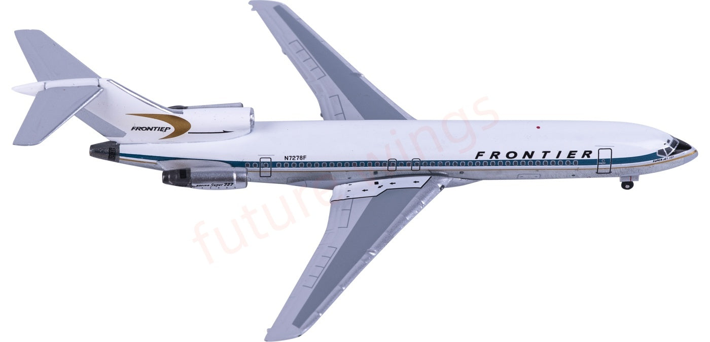 1:400 AeroClassics AC411481 Frontier Airlines B727-200 N7278F Aircraft Model+Free Tractor