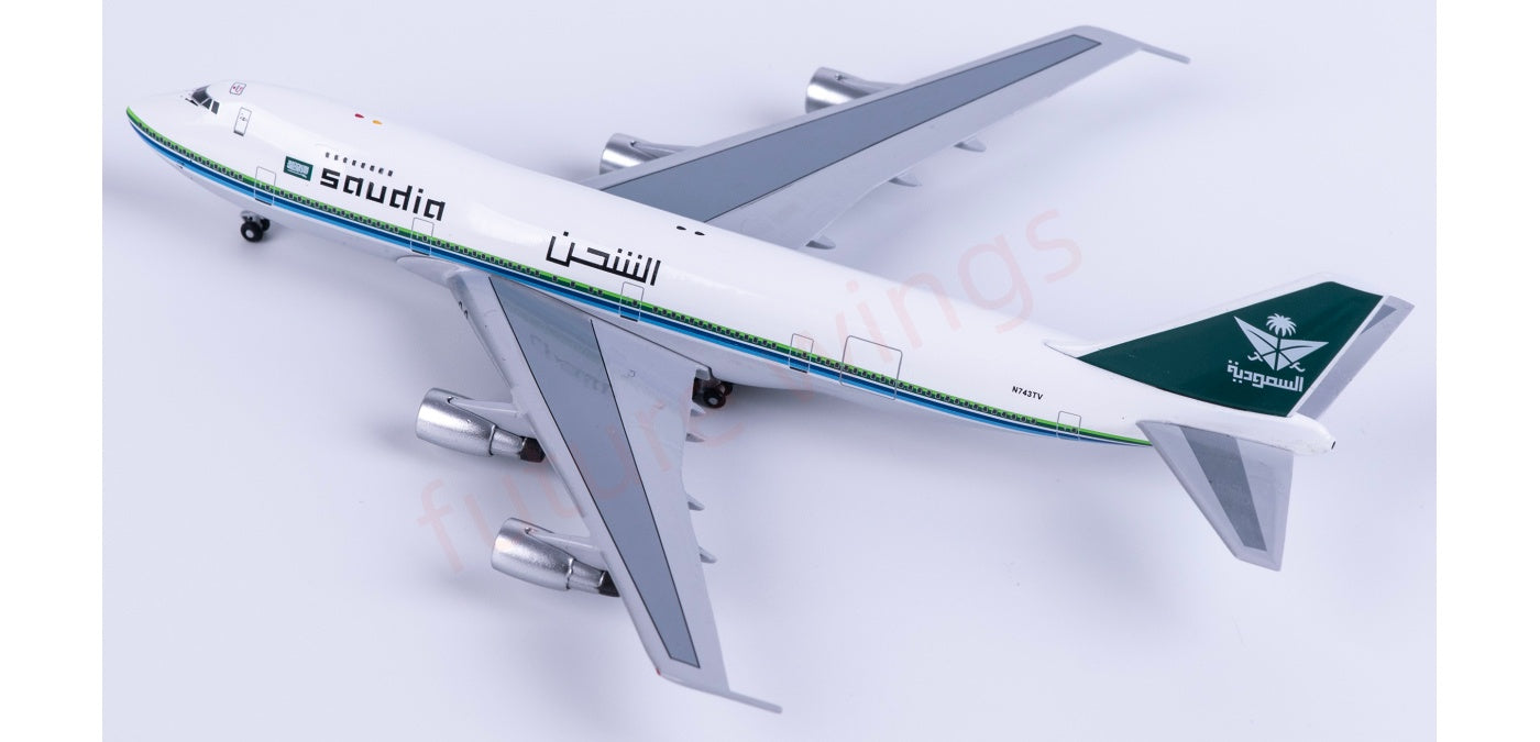 1:400 AeroClassics BBX41658 Saudia Cargo B747-200F N743TV Aircraft Model+Free Tractor