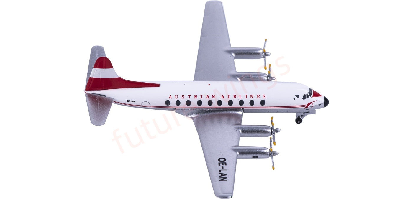 1:400 AeroClassics AC411457 Austrian Airlines Vickers Viscount 700 OE-LAN Aircraft Model+Free Tractor