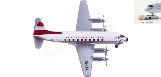 1:400 AeroClassics AC411457 Austrian Airlines Vickers Viscount 700 OE-LAN Aircraft Model+Free Tractor