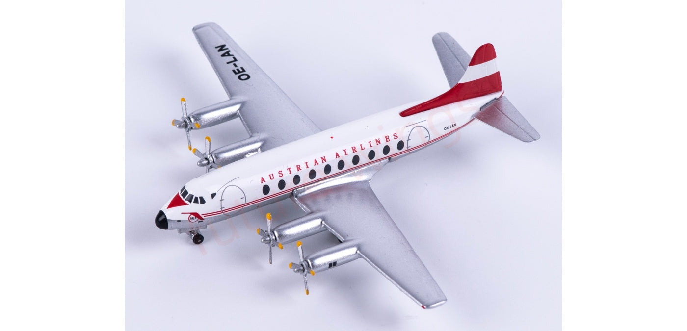 1:400 AeroClassics AC411457 Austrian Airlines Vickers Viscount 700 OE-LAN Aircraft Model+Free Tractor