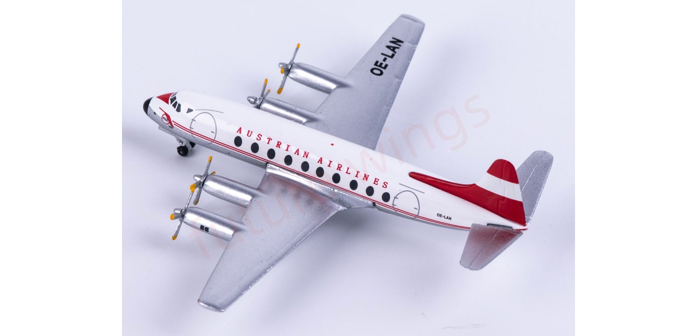 1:400 AeroClassics AC411457 Austrian Airlines Vickers Viscount 700 OE-LAN Aircraft Model+Free Tractor