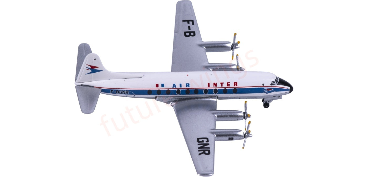 1:400 AeroClassics AC411456 Air Inter Vickers Viscount 700 F-BGNR Aircraft Model+Free Tractor