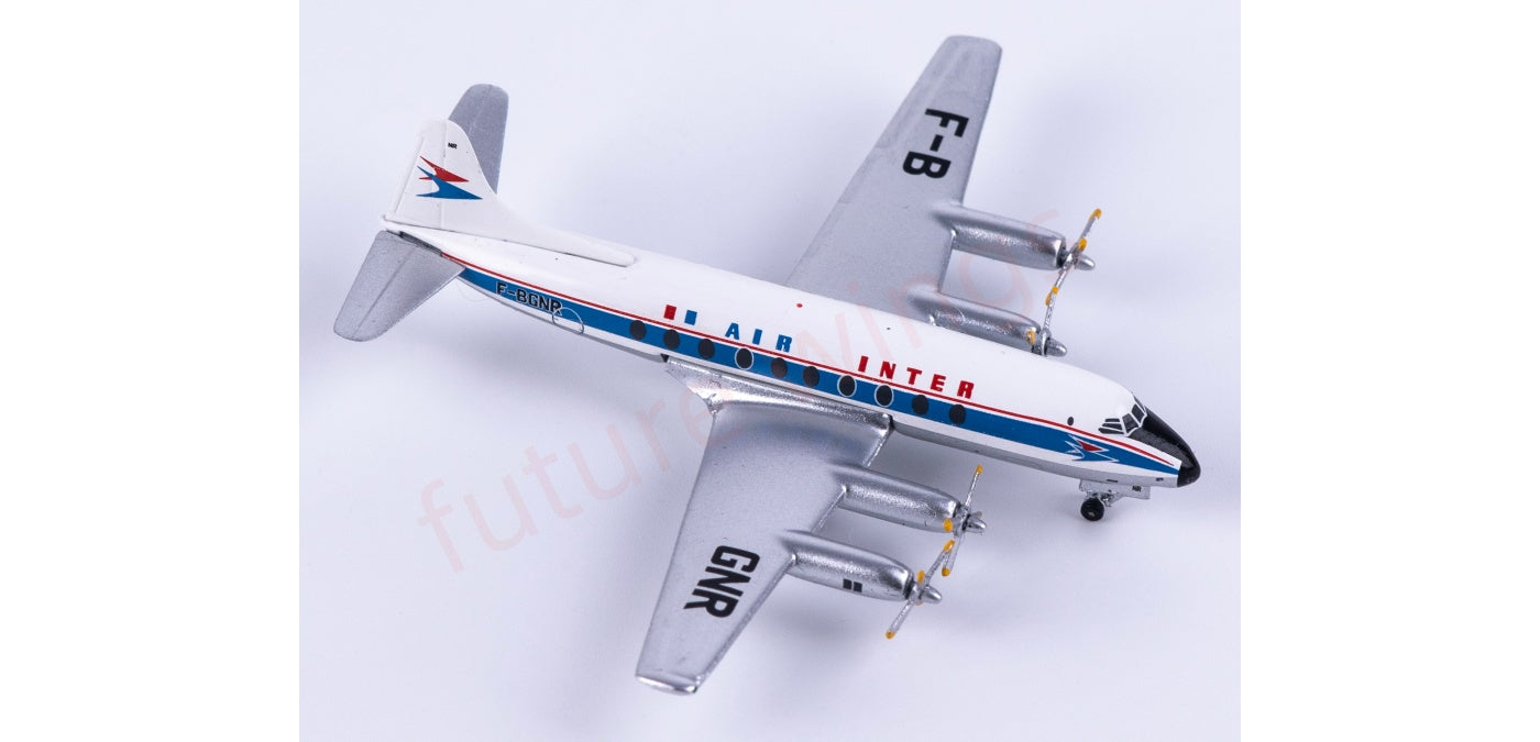 1:400 AeroClassics AC411456 Air Inter Vickers Viscount 700 F-BGNR Aircraft Model+Free Tractor