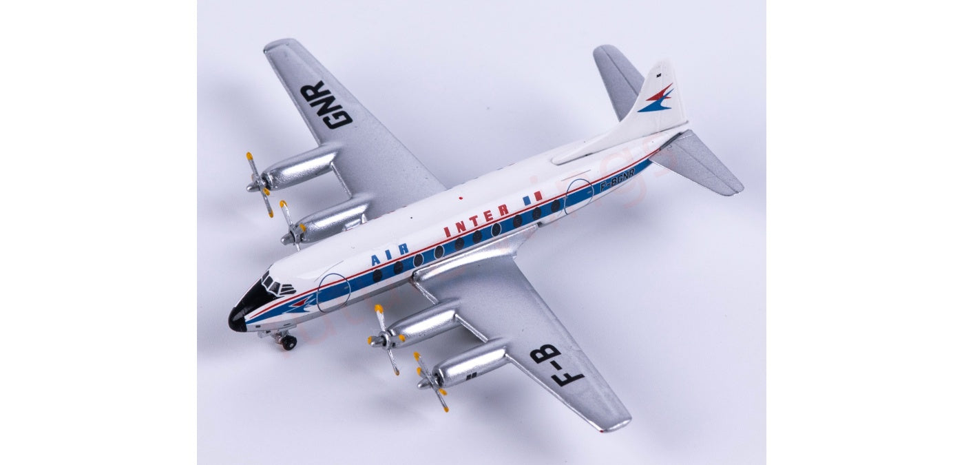 1:400 AeroClassics AC411456 Air Inter Vickers Viscount 700 F-BGNR Aircraft Model+Free Tractor
