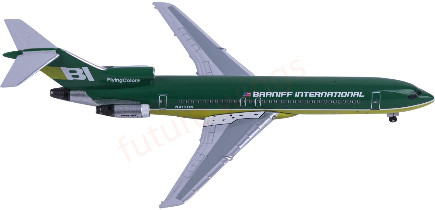 1:400 AeroClassics BBX41683 Braniff  B727-200 N415BN Aircraft Model+Free Tractor
