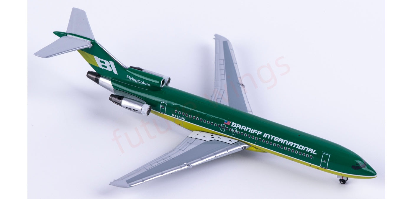 1:400 AeroClassics BBX41683 Braniff  B727-200 N415BN Aircraft Model+Free Tractor