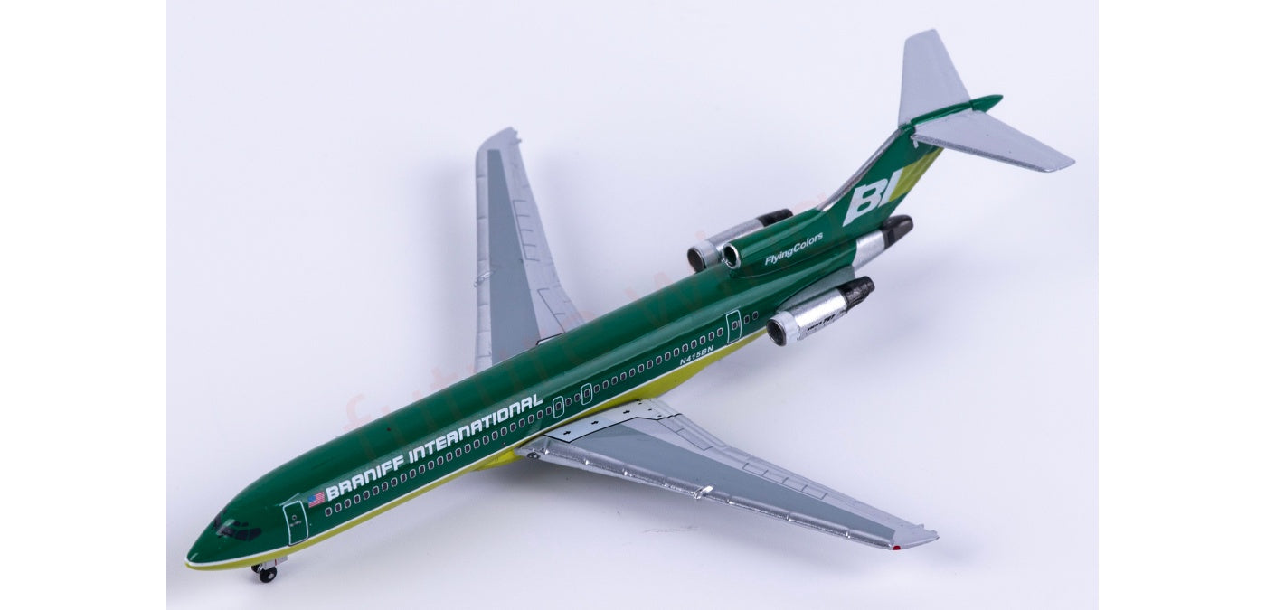 1:400 AeroClassics BBX41683 Braniff  B727-200 N415BN Aircraft Model+Free Tractor