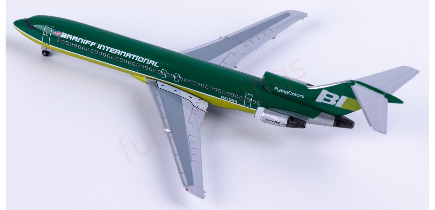 1:400 AeroClassics BBX41683 Braniff  B727-200 N415BN Aircraft Model+Free Tractor